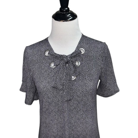 MICHAEL Michael Kors Women's Size XS Sheath Dress NWT Short Sleeves Lace up - Picture 4 of 9